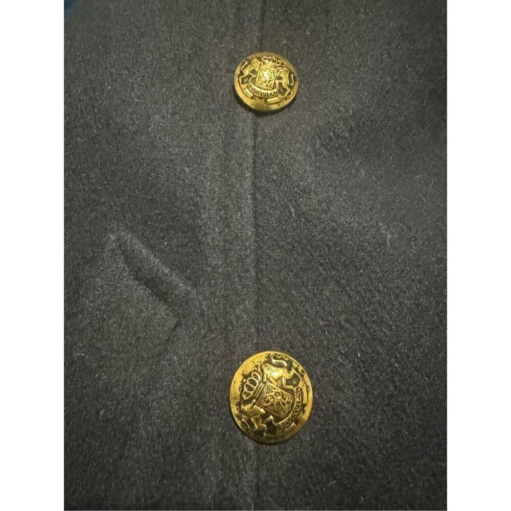 Braetan blue coat wool blend gold buttons 8 - Picture 5 of 11
